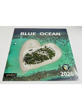 Windrio Blue Ocean Wall Calendar Sea Water Islands Travel 14 Images Thick Paper